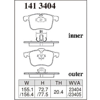 注文コード:73045079 ブレーキパッド(プレミアムタイプ) DIXCEL(ディクセル)