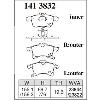 注文コード:73045088 ブレーキパッド(プレミアムタイプ) DIXCEL(ディクセル)
