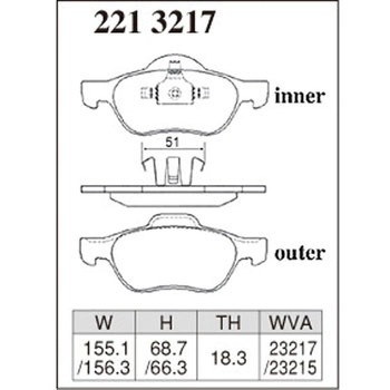 注文コード:73047678 ブレーキパッド(プレミアムタイプ) DIXCEL(ディクセル)