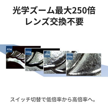 注文コード:73788165 オートフォーカスマイクロスコープ VIEWTY 光学ズーム最大250倍 フルHD350万画素 液体レンズ高速AF・計測対応 - 3R(スリーアール)
