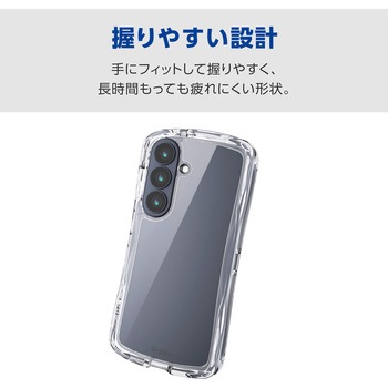 注文コード:75277871 Galaxy S26 (SC-51G) ケース ハイブリッド 衝撃吸収 ストラップホール付 ストラップホールシート付 Grippy - エレコム