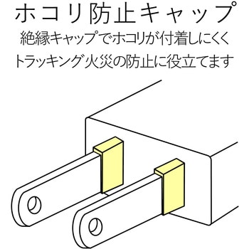 注文コード:75906311,75906327 電源タップ ACアダプタ用電源延長コード 1個口 0.1m 2P コンセント - エレコム