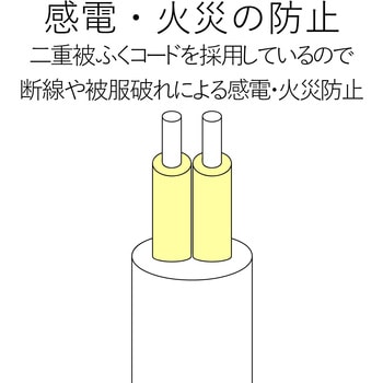 注文コード:75906311,75906327 電源タップ ACアダプタ用電源延長コード 1個口 0.1m 2P コンセント - エレコム