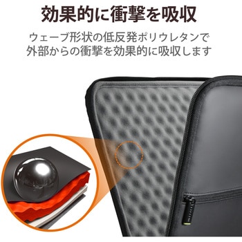 注文コード:75918087,75918035 パソコンケース 13.3/15.6インチ PCバッグ Ultrabook 用 カバー ZEROSHOCK 衝撃吸収 撥水加工 起毛素材 - エレコム