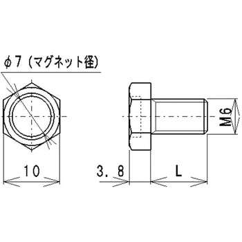 注文コード:75938635,75938644,75938653,75938669 マグネット付六角ボルト - ラクテム