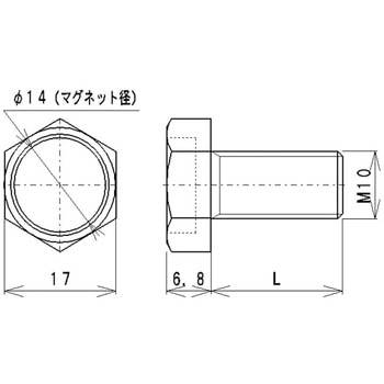 注文コード:75938705,75938714,75938723 マグネット付六角ボルト - ラクテム