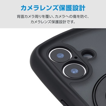 注文コード:76048431,76048440 iPhone 17 ケース ハイブリッド 衝撃吸収 MAGKEEP 磁力吸着ワイヤレス充電対応 回転式スタンド付 Grippy - エレコム