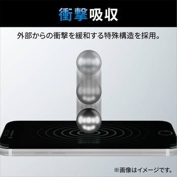 注文コード:76058265 iPhone SE 第3世代 / 第2世代 / iPhone 8 / 7 / 6s / 6 フィルム フルカバー 衝撃吸収 ブルーライトカット 反射防止 - エレコム