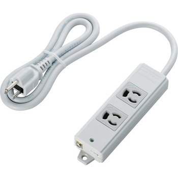 注文コード:76081826 電源タップ 延長コード 2個口 3P マグネット 抜け止め 固定用フック穴付 工事用 熱に強い二重構造 RoHS コンセント - エレコム