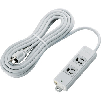 注文コード:76081844 電源タップ 延長コード 2個口 3P マグネット 抜け止め 固定用フック穴付 工事用 熱に強い二重構造 RoHS コンセント - エレコム