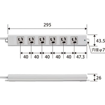 注文コード:76081862,34693653,34693644 電源タップ 延長コード 6個口 3P マグネット 抜け止め 固定用フック穴付き 工事用 熱に強い二重構造 RoHS コンセント - エレコム