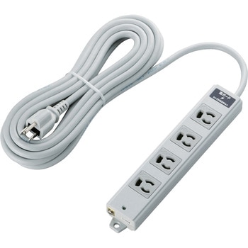 注文コード:76081932 電源タップ 延長コード 4個口 3P マグネット 固定用フック穴付 抜け止め 雷ガード LED付 工事用 RoHS OAタップ - エレコム