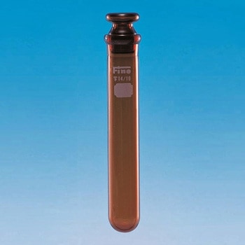 Fine透明共栓丸底沈殿管 茶 目無 10入 TGK(東京硝子器械)