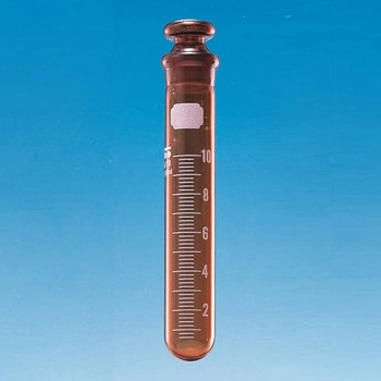 Fine共栓丸底沈殿管 茶 目盛付 10入 TGK(東京硝子器械)