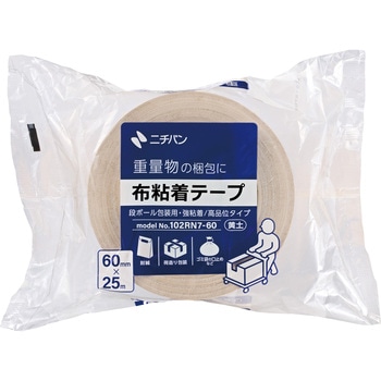 注文コード:77437705 布粘着テープ No.102N(重量物封かん用)102RN7-60黄土 - ニチバン