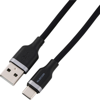 注文コード:77439035 USB-A to USB Type-C ケーブル シリコン やわらかい 絡みにくい 15W 3A - エレコム