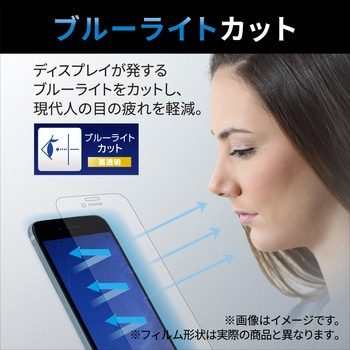 注文コード:77557498 Galaxy A53 5G (SC-53C/SCG15) ガラスフィルム 硬度10H 強化ガラス ブルーライトカット 高透明 指紋防止 エアーレス - エレコム