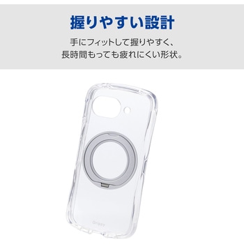 注文コード:78114806 Google Pixel 10a ケース ハイブリッド カバー 衝撃吸収 MAGKEEP 磁力装着対応 回転式スタンド付 Grippy - エレコム