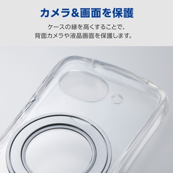 注文コード:78114806 Google Pixel 10a ケース ハイブリッド カバー 衝撃吸収 MAGKEEP 磁力装着対応 回転式スタンド付 Grippy - エレコム