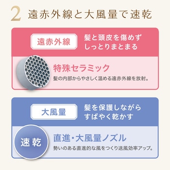 注文コード:79785618 電磁波低減ヘアケアドライヤー ZD-750P シリーズ - ゼンケン