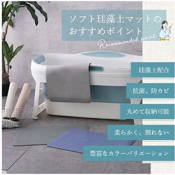 注文コード:79786108 ソフト珪藻土バスマット 1セット 5枚入 R0400シリーズ - ライズクリエイション