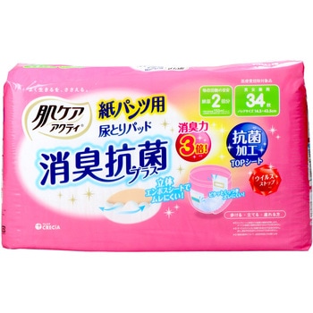 肌ケアアクティ紙パンツ用尿とりパッド2回分吸収 日本製紙クレシア