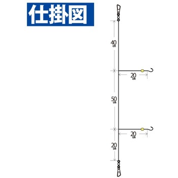 注文コード:80194250,80194259,80194268,80194277 船極根魚五目 ハタ胴突 夜光アピール2本鈎2セット HAYABUSA