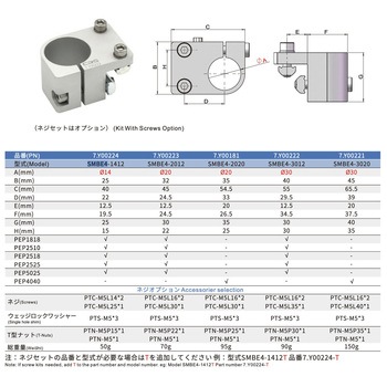 注文コード:81012569,81012919,81013181 フレーム用取付ブラケット - CRG