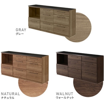 注文コード:81284458 日本製 特殊鋼板を使った組み合わせキッチンカウンター 180cm オープン収納+引き出し収納+引き出し収納 - ホームテイスト