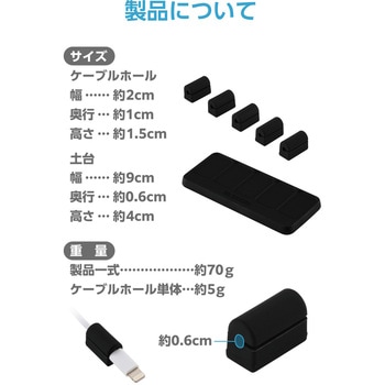 注文コード:81293725 ケーブルホルダー ケーブルクリップ マグネット式クリップ 最大径約8mmケーブル対応 粘着シート付き - エレコム