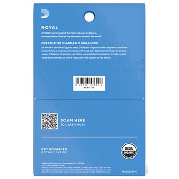 注文コード:81297171 テナーサックス用リード - D'Addario
