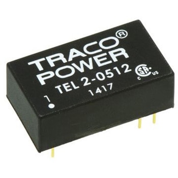 TEL 2-0512 TRACOPOWER DC-DCコンバータ Vout:12V dc 4.5 → 9 V dc, 2W, TEL 2-0512 TRACO POWER