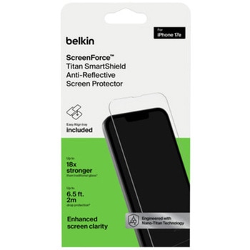 注文コード:81720147 ScreenForce iPhone 17e用 Titan SmartShield 反射防止スクリーンプロテクター - BELKIN(ベルキン)