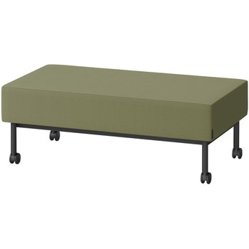 注文コード:81773915 CLソファ 背なし ストレートタイプ キャスター付 W1200 張地DY<配送時組立サービス付> イトーキ