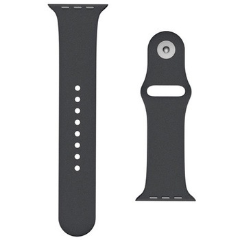 注文コード:81824770 Apple Watch 42mm / 41mm / 40mm / 38mm 肌触りさらさら 消臭機能付き エラストマースポーツバンド チャコールグレー - トリニティ
