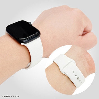 注文コード:81824867 Apple Watch 49mm / 46mm / 45mm / 44mm / 42mm 肌触りさらさら 消臭機能付き エラストマースポーツバンド ホワイト - トリニティ