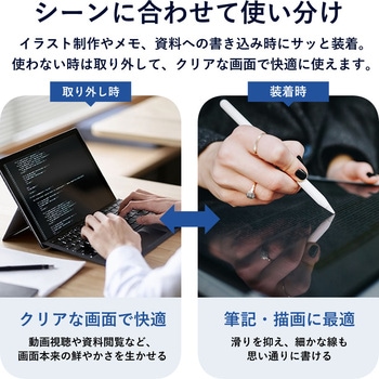 注文コード:81838858 iPad Air 11 M4/M3/M2 対応 マグネット 着脱式 ペーパーテイスト 紙のような描き心地 11インチ 指紋防止 互換品 - メディアカバーマーケット