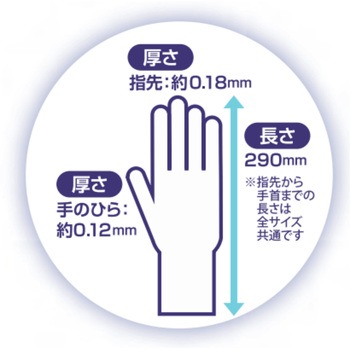 注文コード:81890141,81890159,81890150,81890107 プロテクガード ニトリルゴム 化学防護手袋ロングタイプ - 日本製紙クレシア