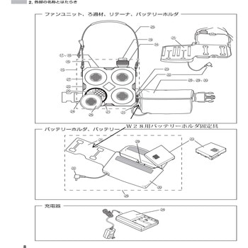 W28用バッテリーホルダ固定具 重松製作所