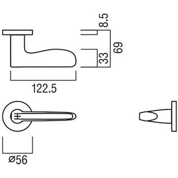 注文コード:81938581 Lamoe レバー 専用座金付(DT33~40) - UNION(ユニオン)