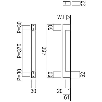 注文コード:81938696,81938800,81938976,81939071 浴室手摺 PRE-HB110 - UNION(ユニオン)