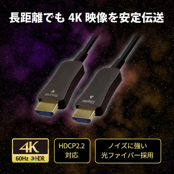 注文コード:81965917 光ファイバーHDMIケーブル 4K60Hz対応 - ラトックシステム