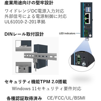注文コード:81974098 制御盤設置向け ファンレスIPC(UNO-127シリーズ)Windows 11 IoT LTSC搭載 - Advantech(アドバンテック)