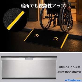 注文コード:81996891 段差スロープ アルミ製 12cm以下段差対応 - Ruedamann