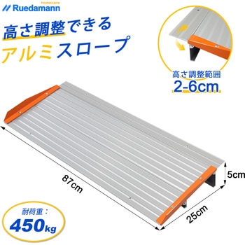 注文コード:81996909 段差スロープ 高さ組み替え可能 アルミ製 高さ5cm - Ruedamann