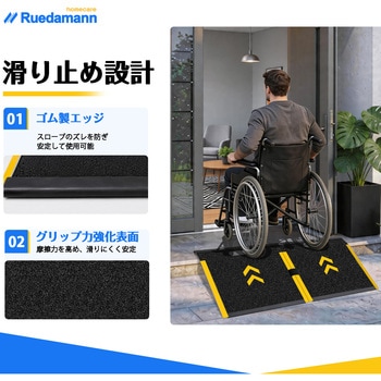 注文コード:81996927 段差スロープ アルミ製 モジュール式 10cm以下段差対応 - Ruedamann