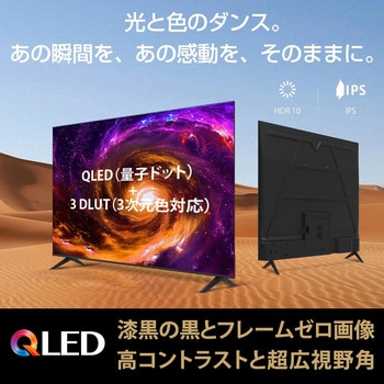 注文コード:81996979,81996988,81996997 QLED4K GoogleTV搭載3W2Tチューナー内蔵スマートテレビ - WIS
