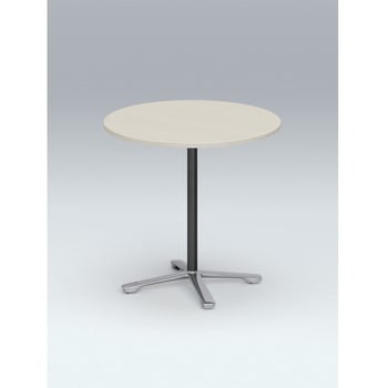 注文コード:82007627 ホバーテーブル 昇降タイプ 十字脚 円型 アルミミラー脚 キャスター付 Φ750<配送時組立サービス付> イトーキ