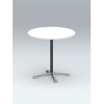 注文コード:82007636 ホバーテーブル 昇降タイプ 十字脚 円型 アルミミラー脚 キャスター付 Φ750<配送時組立サービス付> イトーキ