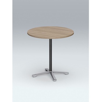 注文コード:82007645 ホバーテーブル 昇降タイプ 十字脚 円型 アルミミラー脚 キャスター付 Φ750<配送時組立サービス付> イトーキ